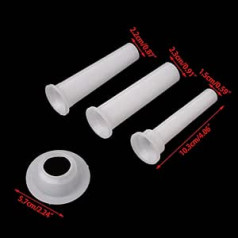 Atatmount 3-Piece Universal Sausage Filling Tube Plastic Filler for Meat Grinder