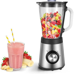 Stand Mixer Smoothie Maker with 1.5 L Mixing Container, Stand Mixer High Performance Mixer with 4 Blades, Smoothie Mixer, Blender with Impulse / Ice Crush Function, BPA Free