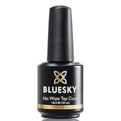 Bluesky No Wipe Top Coat 10/15 ml - UV/LED Top Coat that Lasts up to 3 Weeks (BLUESKY No Wipe Top Coat 15 ml)