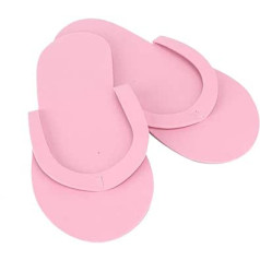 12 Pairs Portable Disposable Slippers Soft Comfortable Travel Hotel Flip Flops 3mm Thick Lightweight Disposable Slippers for Spa Pedicure (Pink), rose