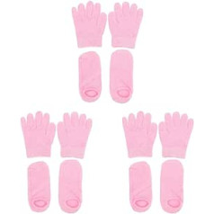 Minkissy 6 Pairs Gel Care Set Rokas Rokas Skaistumkopšanas Maskas Ādu mīkstinošas Zeķes Papēži Mitrinošas Zeķes Krekinga pēdas Zeķes Vīriešu Uzvalki Sieviešu Zeķes Sieviešu Spalvas Dzija Spa Suite