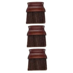 Beaupretty Pack of 3 Hair Cutting Brush Hairdressing Neck Brush Salon Neck Duster Soft Shaving Brush Mixing Makeup Brush Hairdressing Neck Hair Brush Wood