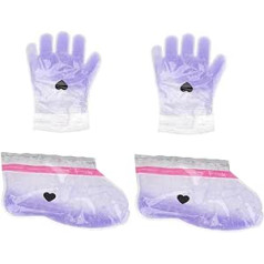 Ipetboom 2 Pairs Wax Therapy Gloves Hand Moisture Gloves Paraffin Wax Spa Wax Therapy Cover Wax Therapy Hand Cover Portable Hand Wax Foot Mask Suite Boots Fleece