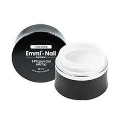 Emmi Nail Futureline 1-Phase Gel Milky I LED UV All-In-One Gel I Primer, Building & Sealing I Medium Viscosity I Self-Smoothing I Vegan I 30 ml