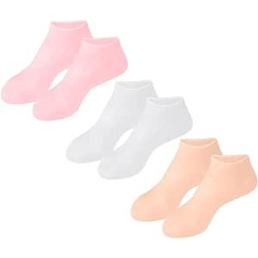 Frcolor 3 Pairs of Moisturizing Socks Heel Socks Made of Silicone Aloe Socks for Women Moisturizing Socks for Cracked Feet Spa Socks Elastic Girls Sebs Women's Socks