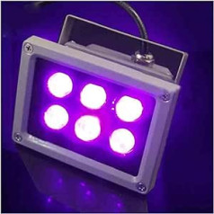 Jodeol UV sveķu lampa 30W LED UV gēla cietēšanas lampas stara leņķis UV gaisma 395nm ārstnieciskās eļļas iespiedmašīna Stikla tintes krāsu sietspiede 3D printeris ar lielu remonta jaudu (Izmērs: 1 UK, krāsa: 365nm)