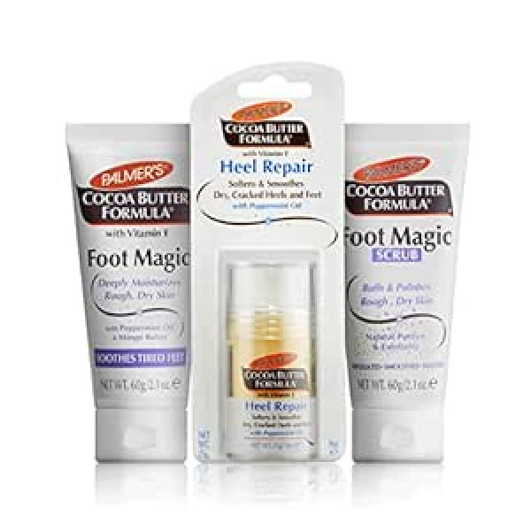 Palmer's Cocoa Butter Foot Care Set | Foot Magic Cream | Heel Rod | Foot Magic Peeling