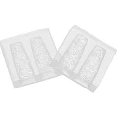 Beavorty Nail Stencils 2 Pieces Nail Embossing Plates for Manicure Manicure Manicure Nail Decoration Mould Mould Decorate Dragon and Phoenix White 3D Silica Gel Lotus