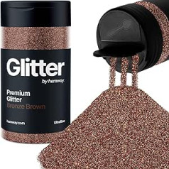 Hemway Bronze Brown Glitter Ultrafine 130 g / 4,6 oz Pulverveida metāliski sveķi Craft Glitter Flake sequins epoksīda krūzēm, Matu Sejas Ķermeņa Acu Nagu Mākslas Festivāls