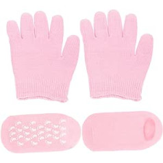 Goohochy 1 Set Moisturizing Gloves & Socks Sensitive Irritated Gloves Sleep Glove Overnight Night Lotion Glove Gel Socks Man 3pcs Cozy Polyester And Gel