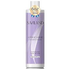 ‎Saviland Saviland Acrylic Liquid for Nails 180 ml: EMA Acrylic Liquid for Acrylic Powder Acrylic Brush Nedzeltējošs akrila šķidrums nagiem Monomērs akrila nagiem Akrila nagu komplekts nagiem DIY