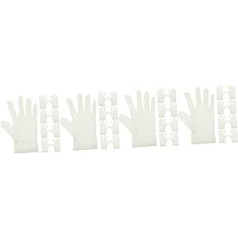 Osaladi 24 Pairs of Jewellery Eczema Gloves, Jewellery Gloves, Moisture Gloves, Overnight House Cleaning Gloves, Soft, Stretchy, Microfibre Fabric, Banquet, Multifunction Hand Protection, White