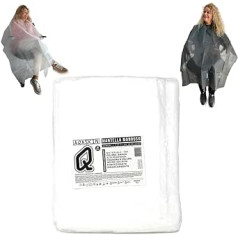 AQASKIN Disposable TNT Hairdressing Capes 30gsm Bulk Discounts Individually Wrapped Size 130 x 120 cm Pack of 20 Webbing Closure