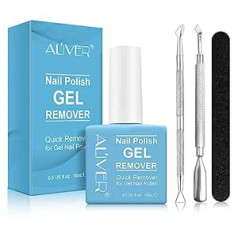 Nifeishi Gel Nail Remover, 15 ml Gel Polish Remover, Nail Polish Remover Kit, Shellac Nail Polish Remover, Gel Polish Remover for UV Nail Polish