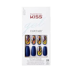 Kiss Glam Fantasy Collection Catch My Vibe Special FX Gel Nails - Includes 28 False Nails, Nail Glue, Nail File and Manicure Stick