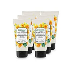 Alkmene Hand Concentrate with Organic Calendula - Rich Hand Cream for Very Dry Hands and Cracked Hands - Vegan Cream without Silicones, Parabens, Mineral Oil, PEGs, SLS & SLES in Pack of 6 (6 x 75 ml)