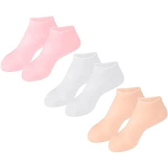 Fomiyes 3 Pairs Mitrinošas Zeķes Funkcijas Zeķes Sievietēm Calcetine Para Mujer Moisture Zeķes Sievietēm ar Plaisāmām Pēdām Meiteņu Sebs Silikona zeķes Pretplaisāšanu