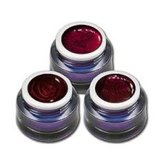 Rm Beautynails Color Gel Set Red Deluxe Metallic Red UV gēls nagu želeja 3 x 5 ml (3 iepakojumā)