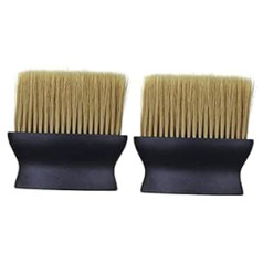 Biudeco Pack of 2 Brushes for Hair Neck Dust Cloth Men's Haircut Brush Hairdresser Neck Brush Barber Fade Brush for Men Dust Brush Hair Brush Dust Collector Hair Cutting Brush