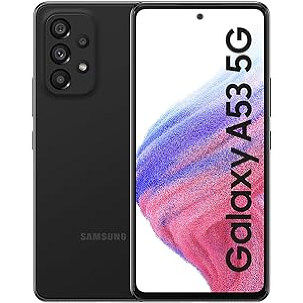 Samsung Galaxy A53 5G SM-A536B 16,5 cm (6,5) hibrīds ar divām SIM kartēm Android 12 USB Type-C 6 GB 128 GB 5000 mAh, melns