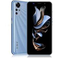 XGODY viedtālrunis lēts X17, mobilais tālrunis bez līguma ar 3390 mAh, Android 10, 5,5 collu displejs, 2 GB RAM, 16 GB ROM (paplašināms līdz 256 GB), 4G Dual SIM, trīs karšu sloti, sejas ID, GPS (zils)