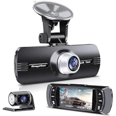 Range Tour Dash Cam Auto priekšējā aizmugurējā 2,7 collu ekrāna automašīnas kamera 1080P FHD automašīnas paneļa kamera video ierakstītājs priekšējā kamera 170° skats no aizmugures 120° platleņķa nakts redzamības G-sensora cilpas iera