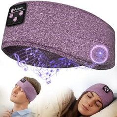 Fulext Bluetooth austiņas bezvadu miega režīmam ar īpaši plāniem HD stereo skaļruņiem, ilgu atskaņošanas laiku sānu guļamiem, skriešanai, jogai, ceļošanai (violeta un violeta)
