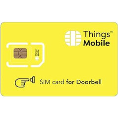 SIM karte priekš SMART DOOR BALL - Things Mobile - tīkla pārklājums visā pasaulē, vairāku pakalpojumu sniedzēju tīkls GSM/2G/3G/4G bez fiksētām izmaksām. 10 € iekļauts kredīts