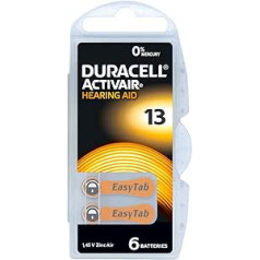 Duracell Activair Type 13 dzirdes aparātu bateriju iepakojums pa 60 apelsīniem