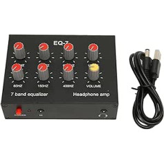 7 Band Sound Equalizer, 7 Band Car Audio Equalizer, Car Audio Graphics Equalizer, Output, Input, 12DB, High Bass Adjustment, Digital Dual Channel Equalizer