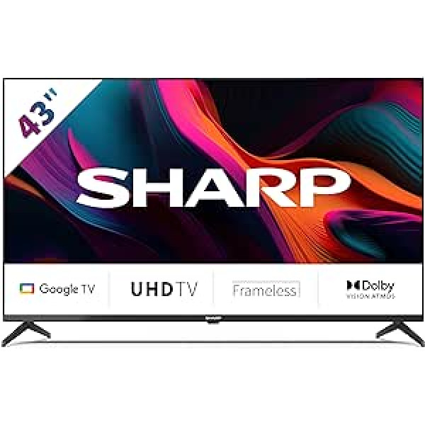 SHARP 43GL4260E Google TV 108 cm (43 collas) 4K Ultra HD Google TV (viedtelevizors bez rāmja, Dolby Atmos, Dolby Vision, HDMI 2.1 ar eARC)