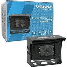 VSG 24 HD atpakaļgaitas kamera, profesionāla HD 720P audio, elastīga uzstādīšana 120° un IP69K 12 voltu 9 nakts redzamības IR diodes, ūdensizturīgas un pret atspīdumu