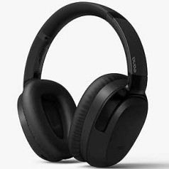 Amazon zīmols — Eono troksni slāpējošas austiņas, bezvadu Bluetooth austiņas uz ausīm, ANC Eonoheadphone 1 ar vairāku režīmu trokšņu slāpēšanu, AUX, mikrofons, mīksti ausu spilventiņi, 40 stundu akumulators (melns)