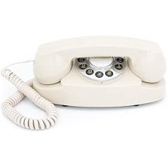 ProTelX Audrey Retro Telephone with Buttons 1950s Ivory