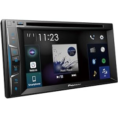 Pioneer 1025873 AVH-Z2200BT 2DIN multivides uztvērējs, 6,2 collu skaidrs pretestības skārienpanelis, Bluetooth, Apple CarPlay, WebLink, brīvroku komplekts, CD, DVD un USB