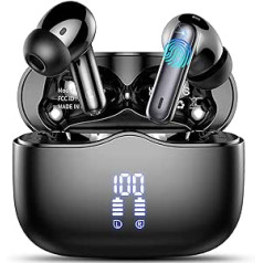 Bluetooth Kopfhörer, Kopfhörer Kabellos Bluetooth 5.3 In Ear Kopfhörer mit 4 ENC Noise Cancelling Mic, Kabellose Kopfhörer Tiefer Bass Wireless Earbuds 36Std, IP7 Wasserdicht Ohrhörer LED Anzeige