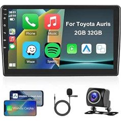 Hodozzy 2G 32G Android Car Radio priekš Toyota Auris 2006-2011 Carplay Android Car, Radio 10,1 collu skārienekrāns automašīnas radio Bluetooth navigācija WiFi MirrorLink FM RDS Radio 2 DIN ekrāns priekš Toyota Auris