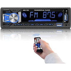 1 DIN Car Radio Bluetooth AM FM Radio MP3 Player Car Stereo Bluetooth Hands-Free Kit / 4 x 60 Watt / USB Playback & Charging / BT / TF / AUX in Digital Media Receiver 1 DIN Bluetooth