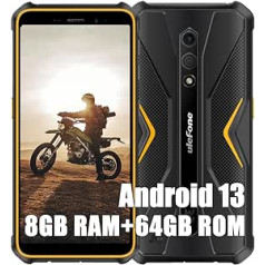 Ulefone Armor X12 Pro āra mobilie tālruņi bez līguma 2023, MTK G36 8GB + 64GB āra viedtālrunis Android 13, 13MP + 8MP, 5,45 collu HD+, 4860 mAh akumulators, IP68 mobilais tālrunis bez līguma,