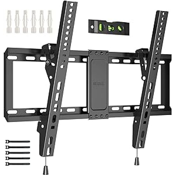 BONTEC TV Wandhalterung Neigbare Fernseher Halterung für 37-82 Zoll Flach & Curved LED/LCD/OLED/Plasma Fernseher bis zu 60 kg ar Max VESA 600 x 400 mm