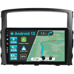 JOYX Android 12 IPS automašīnas radio, kas piemērots Mitsubishi Pajero 4 V80 V90 (2006-2014) - 4G + 64G - Iebūvēts DSP/Carplay/Android Car - Kamera + MIC - 9 collu 2 Din - Stūres vadība 4G WiFi0 BT DAB3 -. Kamera