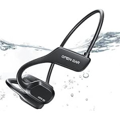 Austiņas peldēšanai, Bone Sound Austiņas Bluetooth 5.3, Ūdensizturīgas IPX8 Bluetooth sporta austiņas, Bezvadu ūdensnecaurlaidīgas austiņas peldēšanai ar iebūvētu 16G atmiņu peldēšanai, skriešanai