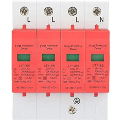 4P 65KA home surge protection, home surge protection device, surge arrester, three-phase four-wire, protect electrical system and electrical equipment from lightning strike and surge