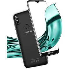 DOOGEE 4G viedtālrunis bez līguma, Y8 divu SIM karšu Android 9.0 mobilais tālrunis, lēts 6,1 collas ūdens pilienu ekrāns 19:9 displejs, 3 GB RAM + 16 GB ROM 3400 mAh 8 MP + 5 MP dubultā kamera, pirkstu nospiedums, melns