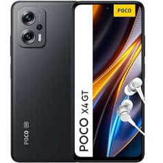 Xiaomi Poco X4 GT 5G viedtālrunis + austiņas, 8 + 256 GB mobilais tālrunis bez līguma, 6,6 collu 144 Hz DynamicSwitch DotDisplay, 64 MP trīskāršā kamera, 5080 mAh, 67 W turbo uzlāde, melns (vācu val.)