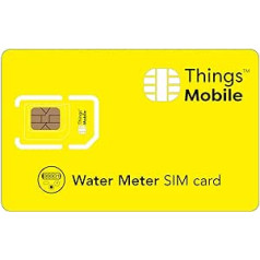 SIM-karte WASSERZÄHLER — Things Mobile — mit weltweiter Netzabdeckung und Mehrfachanbieternetz GSM/2G/3G/4G. Ohne Fixkosten und ohne Verfallsdatum. 10 € Guthaben ieskaitot