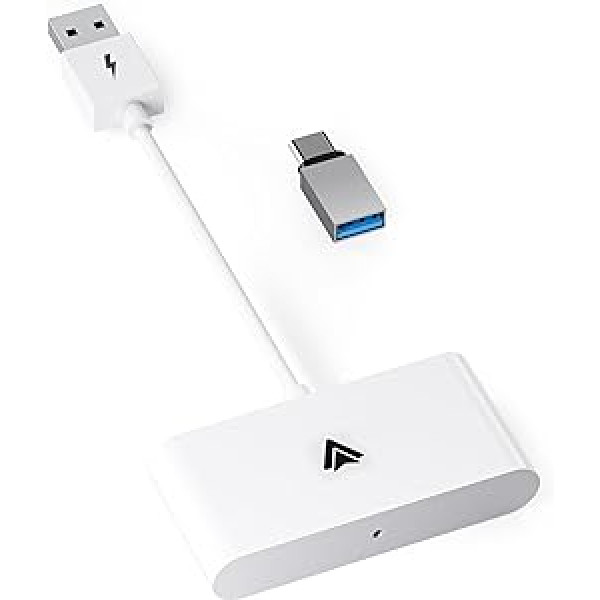 Doohoeek bezvadu Android automašīnas adapteris, USB sargspraudnis Android automašīnas radio, automašīnu adapteris, kas saderīgs ar operētājsistēmu Android 11 un jaunākām versijām un automašīnām no 2016. gada, 5 GHz WiFi automātiskais s