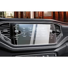CDEFG automobiļu navigācijas stikla ekrāna aizsargs VW T-ROC [2019-2021] 9H pret skrāpējumiem izturīgs pret pirkstu nospiedumiem GPS caurspīdīgs ekrāna aizsargs, aksesuāri (8 collas)