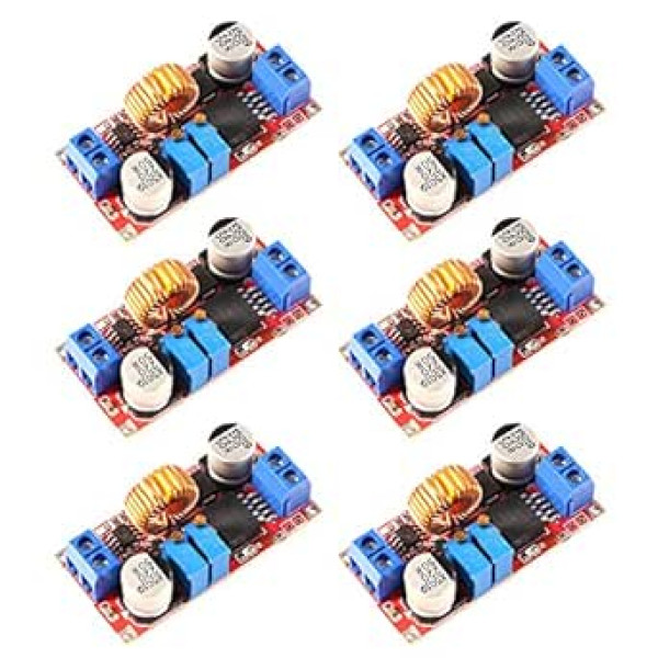 AITRIP 6gab 5A XL4015 DC-DC Step Down Buck Converter Board 4-38V līdz 1,25-36V Regulējams pastāvīgas strāvas sprieguma barošanas avota sprieguma regulatora barošanas modulis