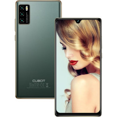 Viedtālrunis CUBOT P50 bez līguma 6GB + 128GB/512GB izstrāde Android mobilais tālrunis 6,2 collu displejs 20MP kamera 4200mAh 4G Dual SIM/Octa-Core/NFC/GPS/OTG/Face ID (zaļš)